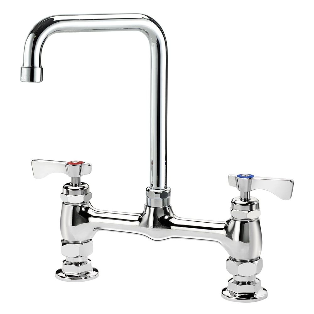 381-15831LLF2 Raised Deck Mount Faucet w/ 6" Double Bend Spout & Lever Handles - 8"...