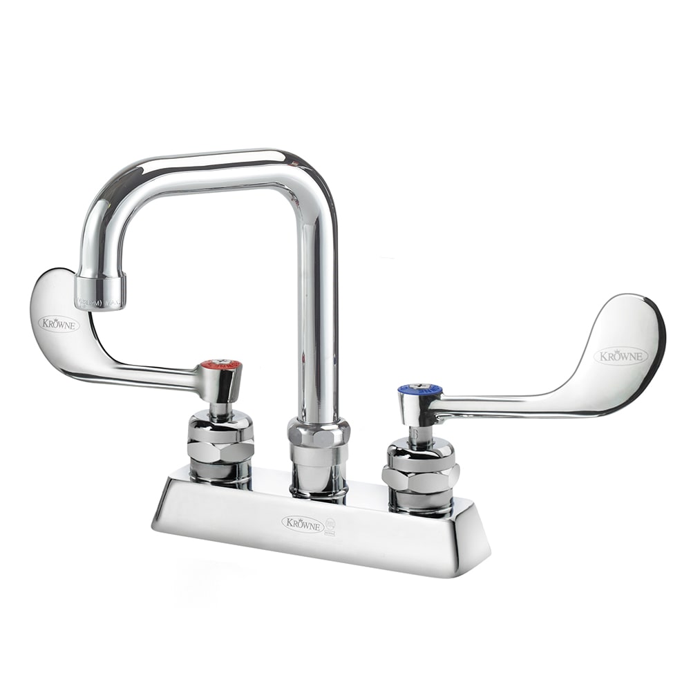 381-15330LWE3 Deck Mount Faucet w/ 4 1/2" Double Bend Spout & VR Wrist Action Handles -...