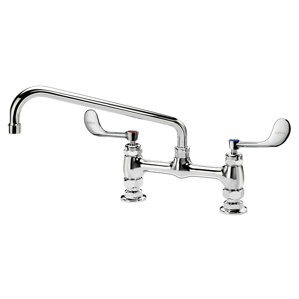 381-15810LWF2 Raised Deck Mount Faucet w/ 10" Swing Spout & VR Wrist Action Handles - 8&...