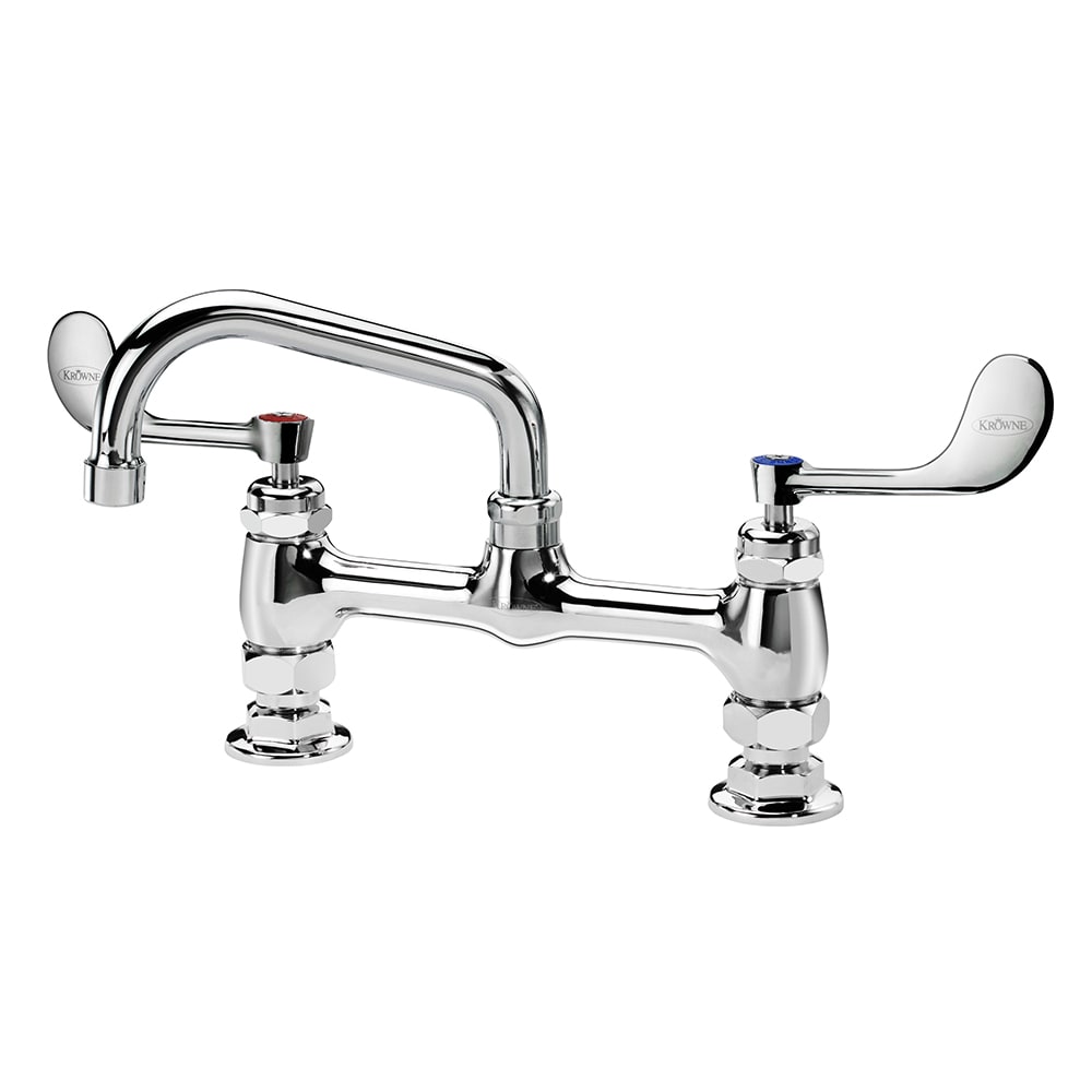 381-15806LWG2 Raised Deck Mount Faucet w/ 6" Swing Spout & VR Wrist Action Handles - 8&q...