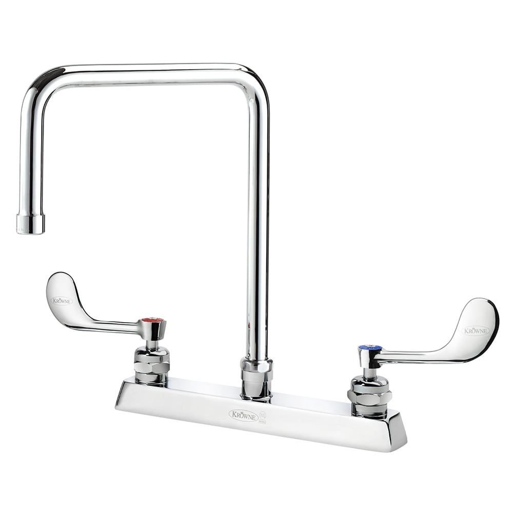 381-15532LWE5 Deck Mount Faucet w/ 8 1/2" Double Bend Spout & VR Wrist Action Handles -...