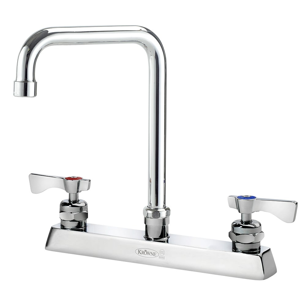 381-15531LLG2 Deck Mount Faucet w/ 6" Double Bend Spout & Lever Handles - 8" Center...