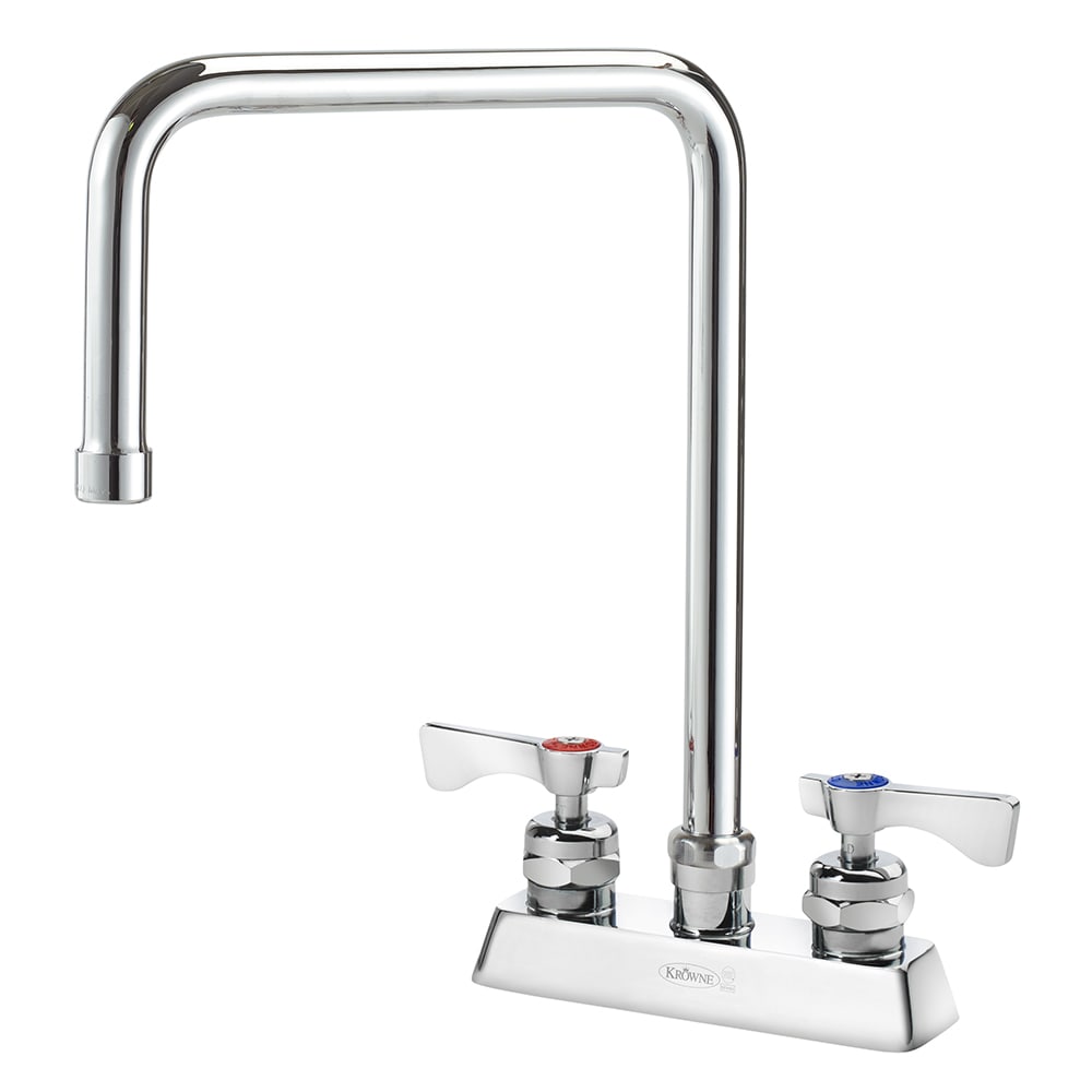 381-15332LLE5 Deck Mount Faucet w/ 8 1/2" Double Bend Spout & Lever Handles - 4" Ce...