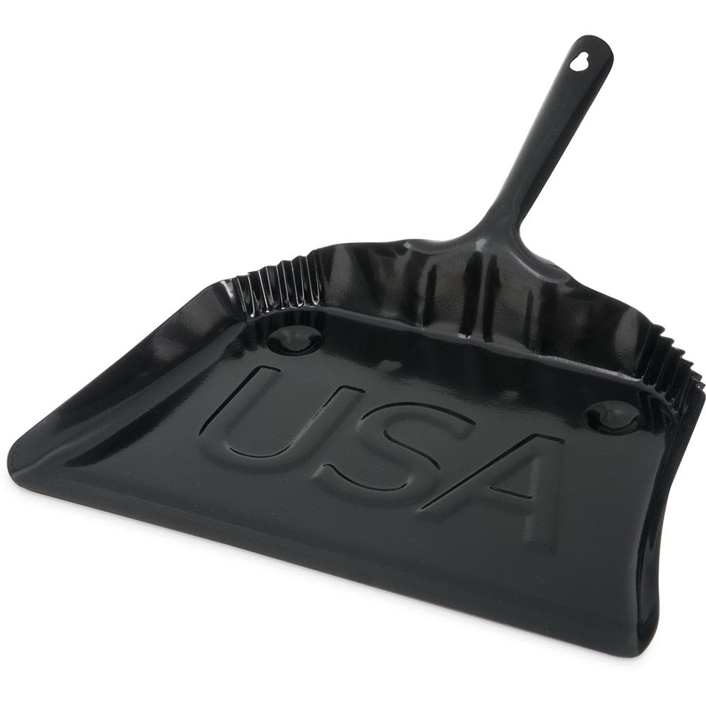 028-3623603 12" Dust Pan - Heavy Gauged Steel, Black