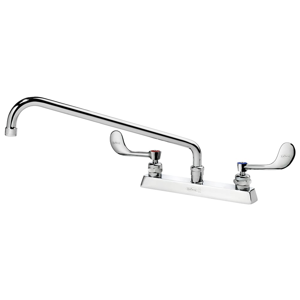 381-15516LWF1 Deck Mount Faucet w/ 16" Swing Spout & VR Wrist Action Handles - 8" C...