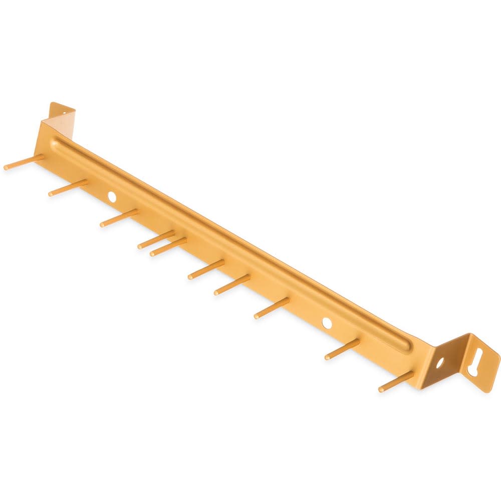 028-4073504 17" Brush Rack - Wall Mount, Aluminum, Yellow