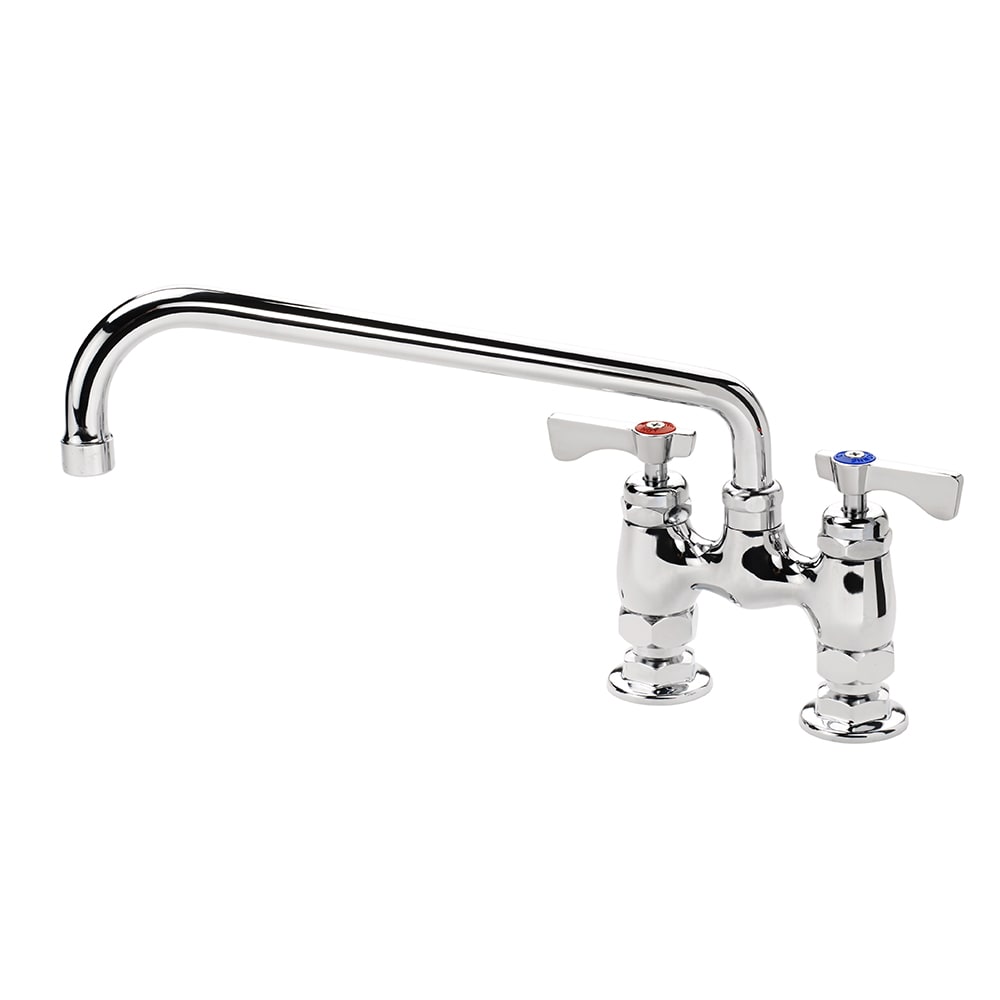 381-15412LLE2 Raised Deck Mount Faucet w/ 12" Swing Spout & Lever Handles - 4" Cent...