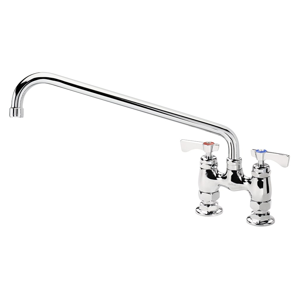 381-15414LLE3 Raised Deck Mount Faucet w/ 14" Swing Spout & Lever Handles - 4" Cent...