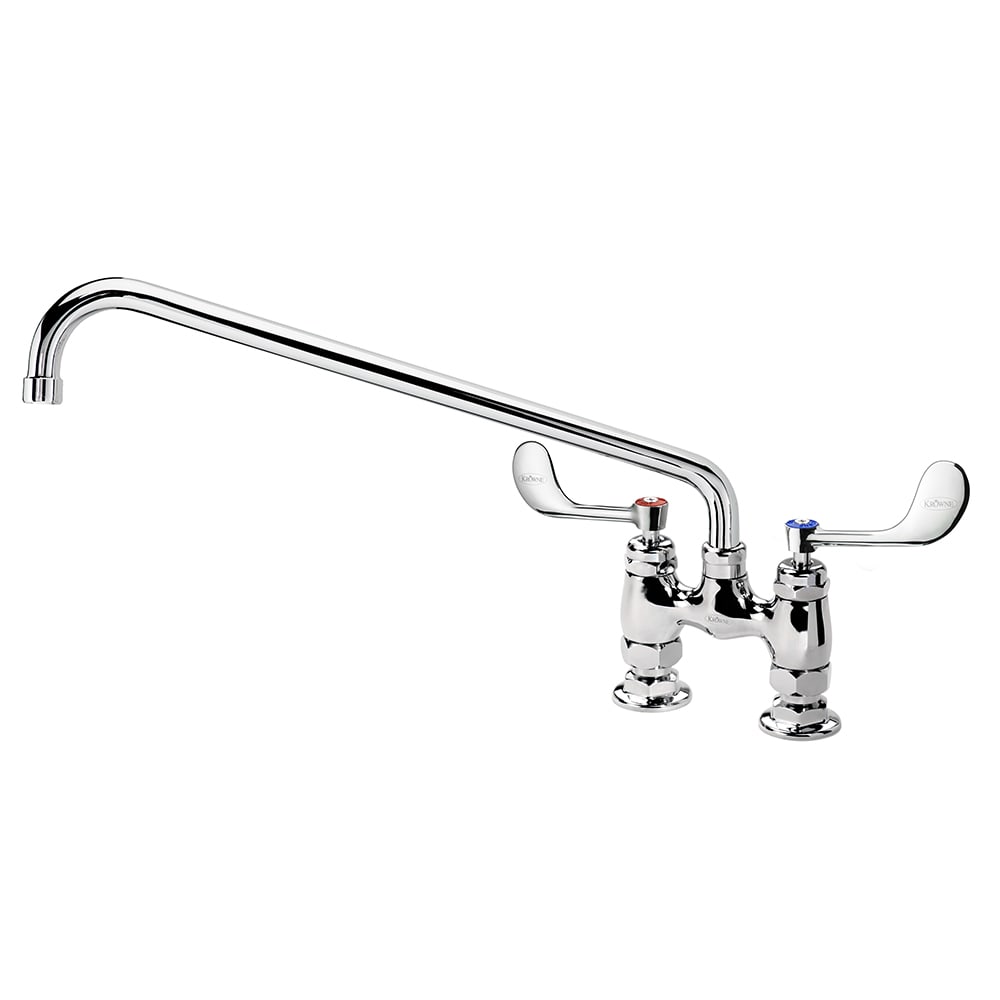 381-15416LWE5 Raised Deck Mount Faucet w/ 16" Swing Spout & VR Wrist Action Handles - 4&...
