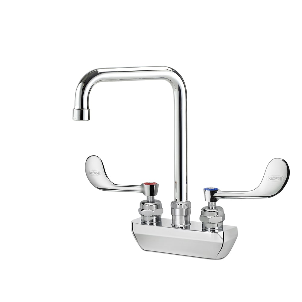 381-14431LWE3 Wall Mount Faucet w/ 6" Double Bend Spout & VR Wrist Action Handles - 4&qu...