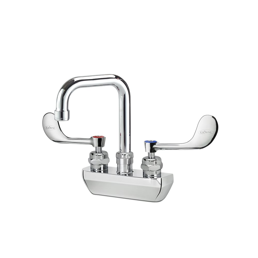 381-14430LWF2 Wall Mount Faucet w/ 4 1/2" Double Bend Spout & VR Wrist Action Handles -...