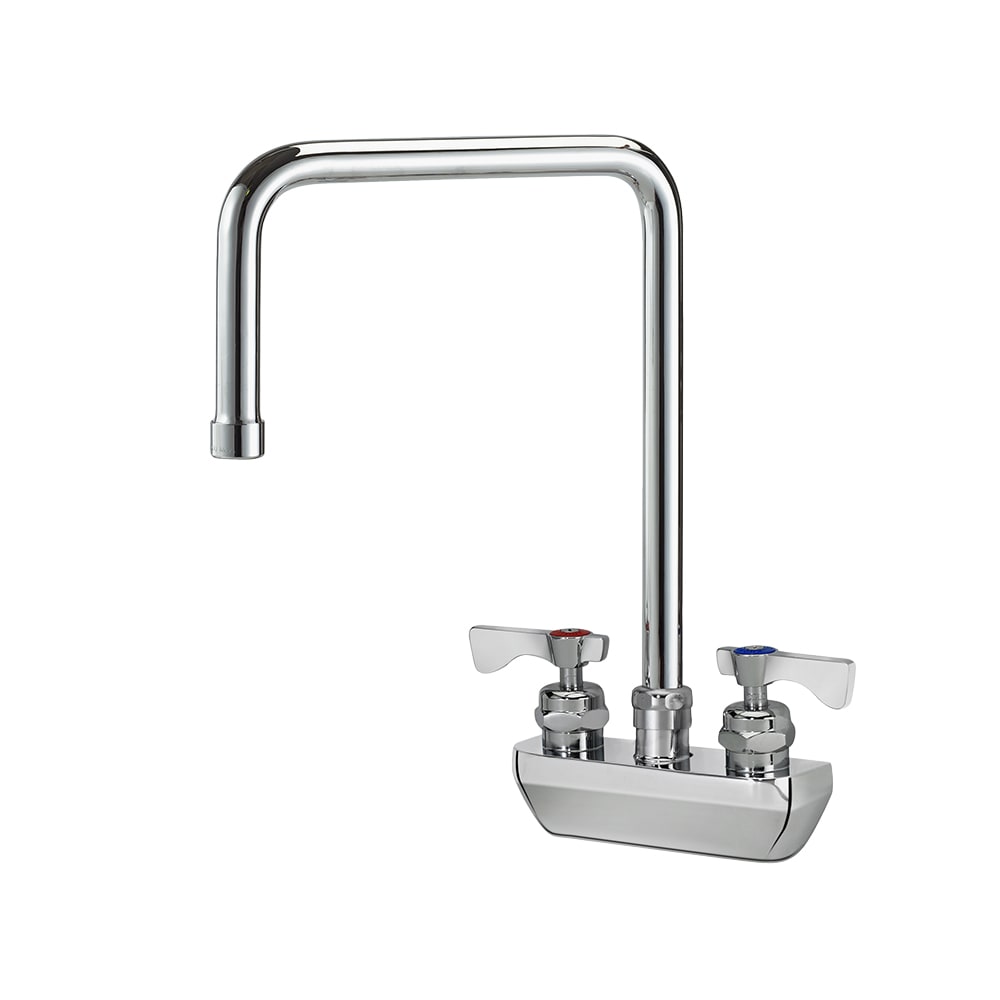 381-14432LLG2 Wall Mount Faucet w/ 8 1/2" Double Bend Spout & Lever Handles - 4" Ce...