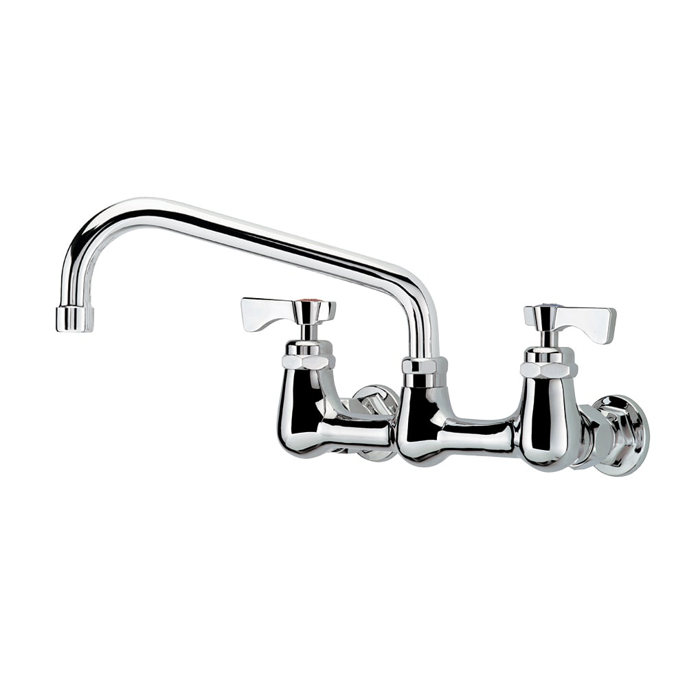 381-14808LLE5 Wall Mount Faucet w/ 8" Swing Spout & Lever Handles - 8" Centers, 1.8...