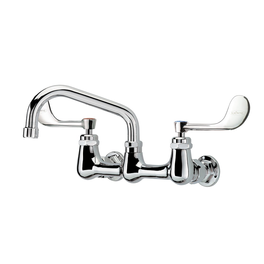 381-14806LWG2 Wall Mount Faucet w/ 6" Swing Spout & VR Wrist Action Handles - 8" Ce...