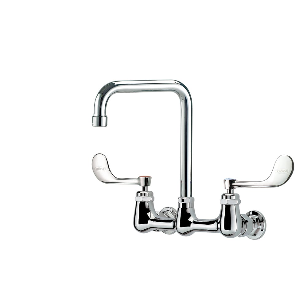 381-14831LWG3 Wall Mount Faucet w/ 6" Double Bend Spout & VR Wrist Action Handles - 8&qu...