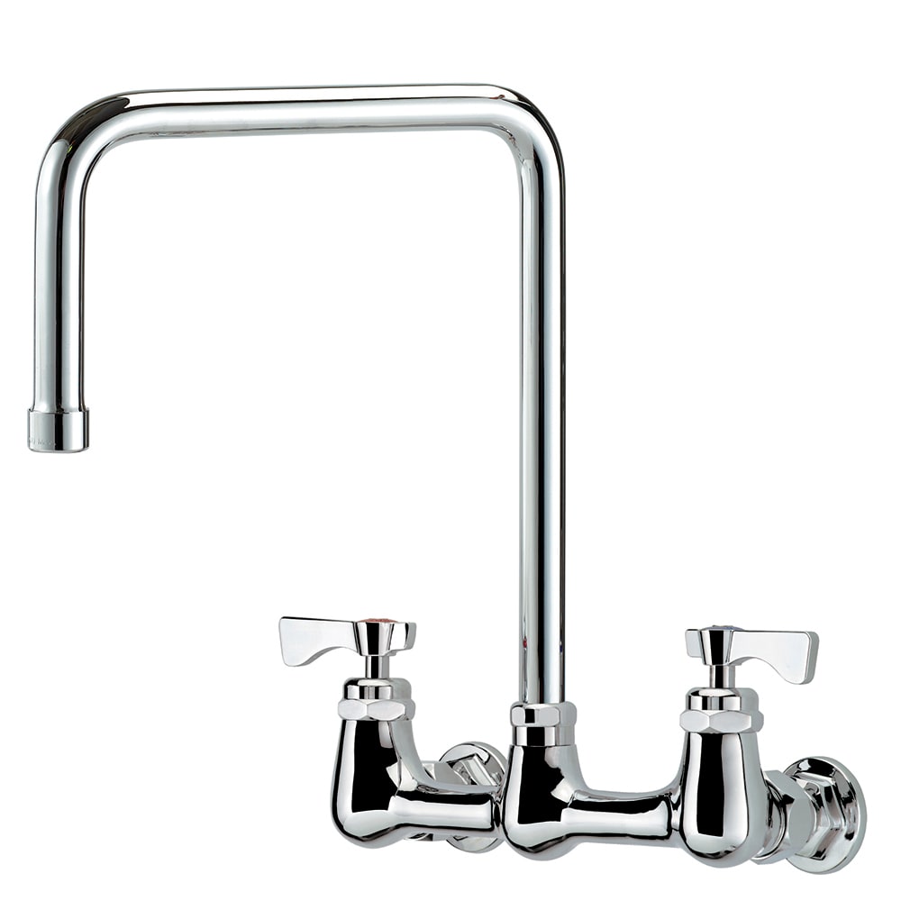 381-14832LLG3 Wall Mount Faucet w/ 8 1/2" Double Bend Spout & Lever Handles - 8" Ce...
