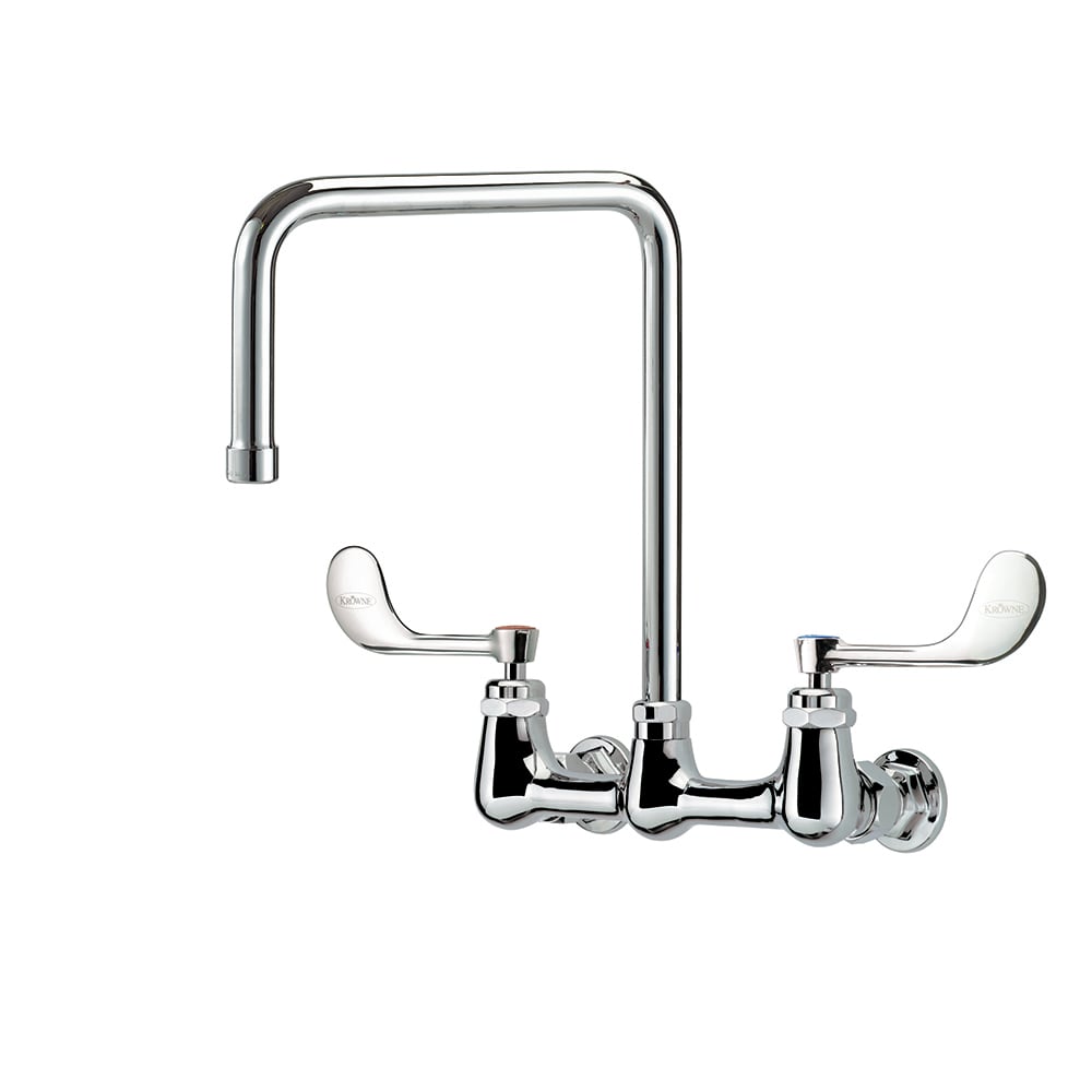 381-14832LWG2 Wall Mount Faucet w/ 8 1/2" Double Bend Spout & VR Wrist Action Handles -...