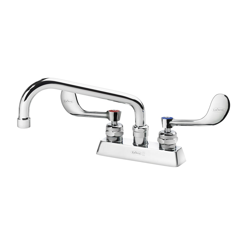 381-15308LWH3 Deck Mount Faucet w/ 8" Swing Spout & VR Wrist Action Handles - 4" Ce...