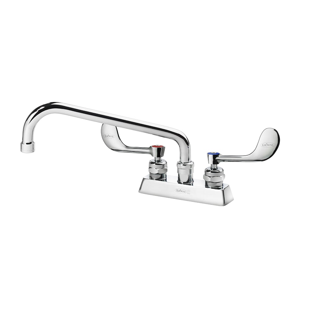 381-15310LWH4 Deck Mount Faucet w/ 10" Swing Spout & VR Wrist Action Handles - 4" C...