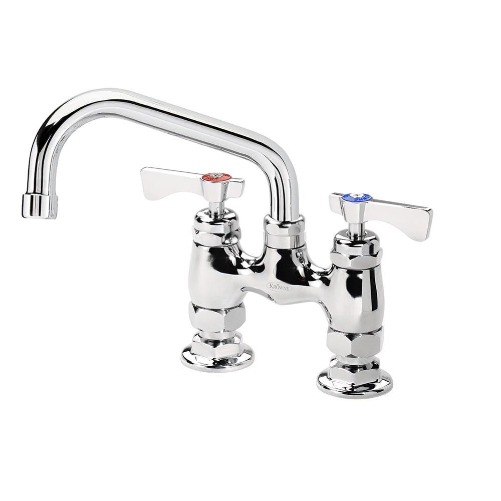 381-15406LLE3 Raised Deck Mount Faucet w/ 6" Swing Spout & Lever Handles - 4" Cente...
