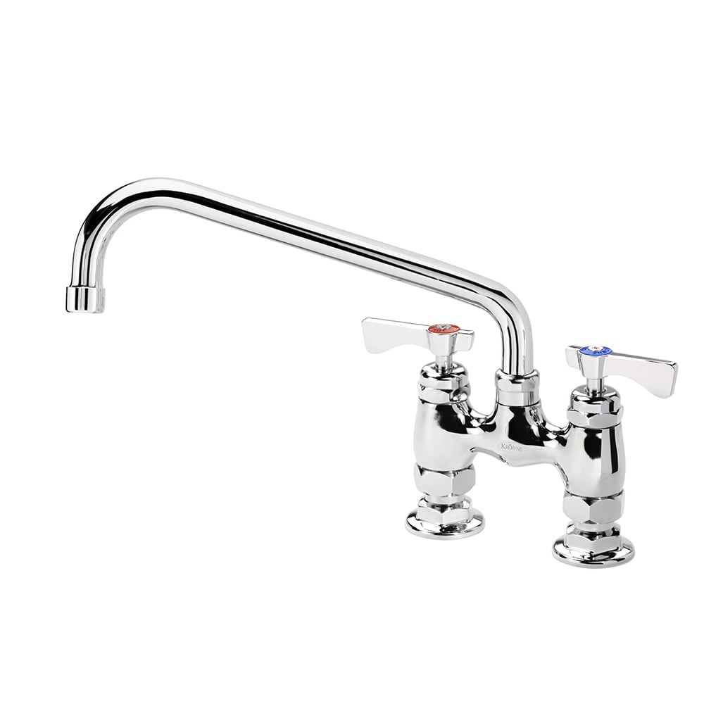 381-15410LLE4 Raised Deck Mount Faucet w/ 10" Swing Spout & Lever Handles - 4" Cent...