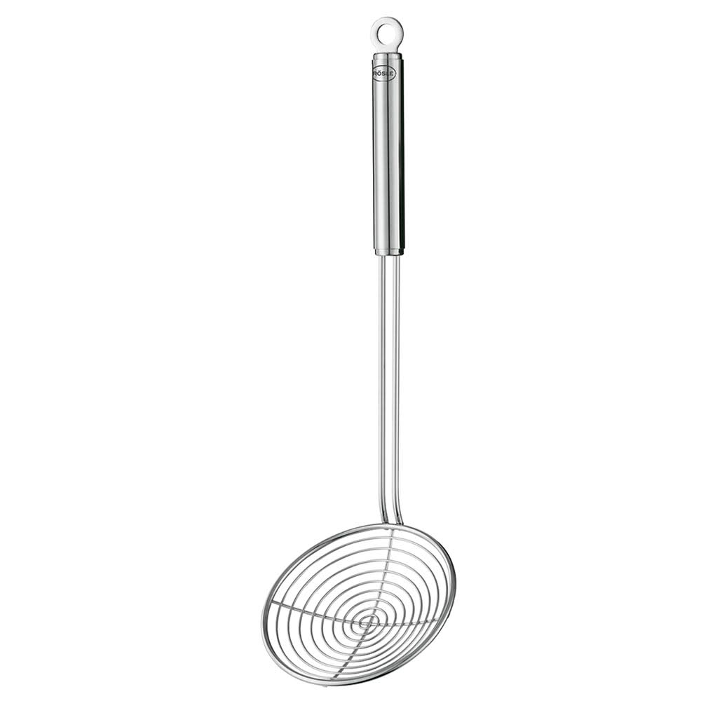 165-95681 15.2" Skimmer w/ Round Handle & Wire Mesh, 4.7" Round, Stainless