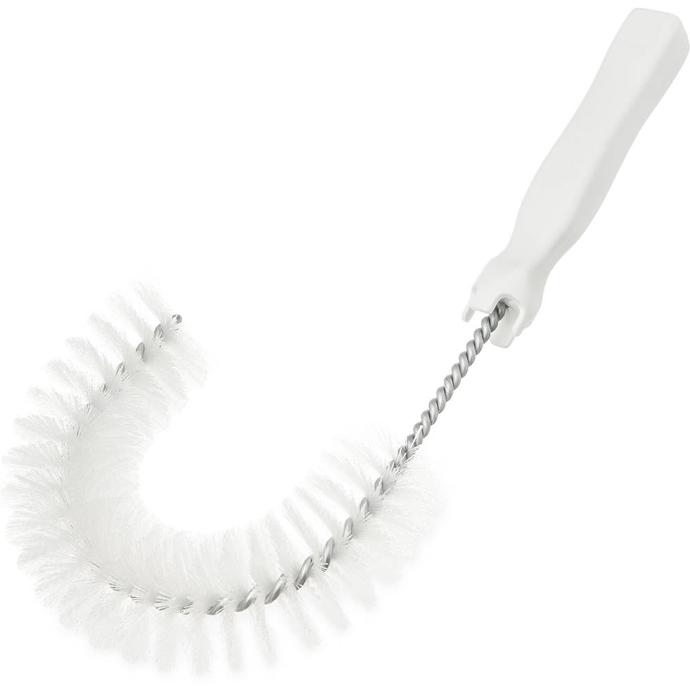 028-41100EC02 11 1/2" Sparta® Clean-In-Place Brush w/ Poly Bristles - Plastic Handle, White