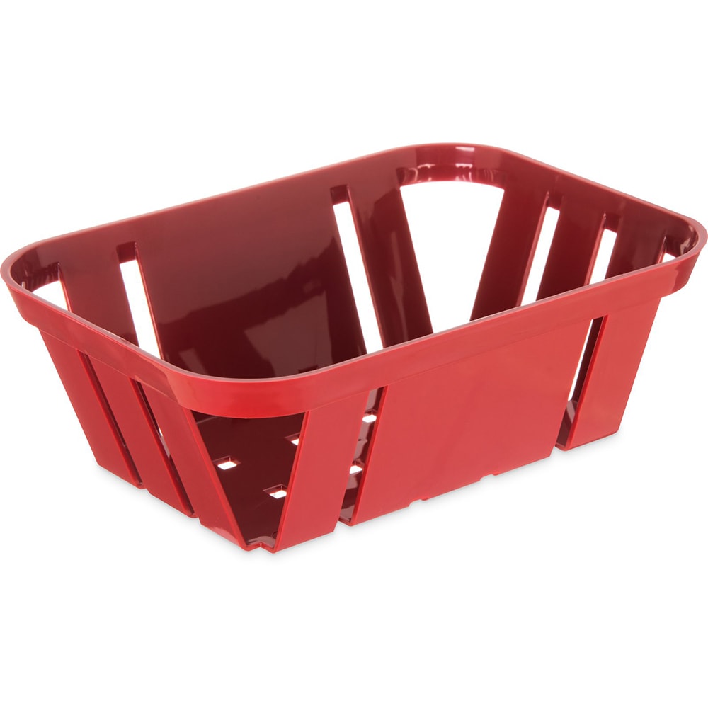 028-4403005 Stackable Rectangular Basket - 7 3/8" x 5 3/8" x 2 1/2", Plastic, Red