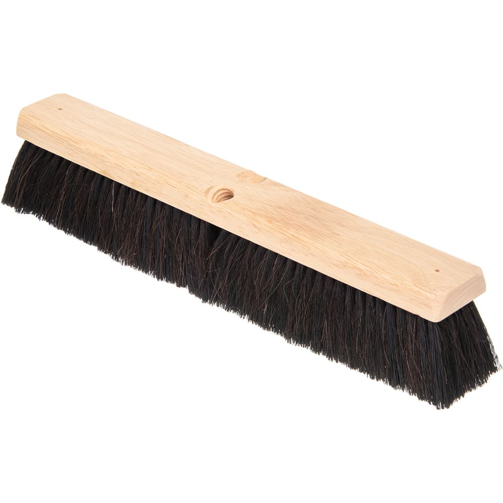 028-4503003 18" Push Broom Head w/ Horsehair & Polypropylene Bristles, Black