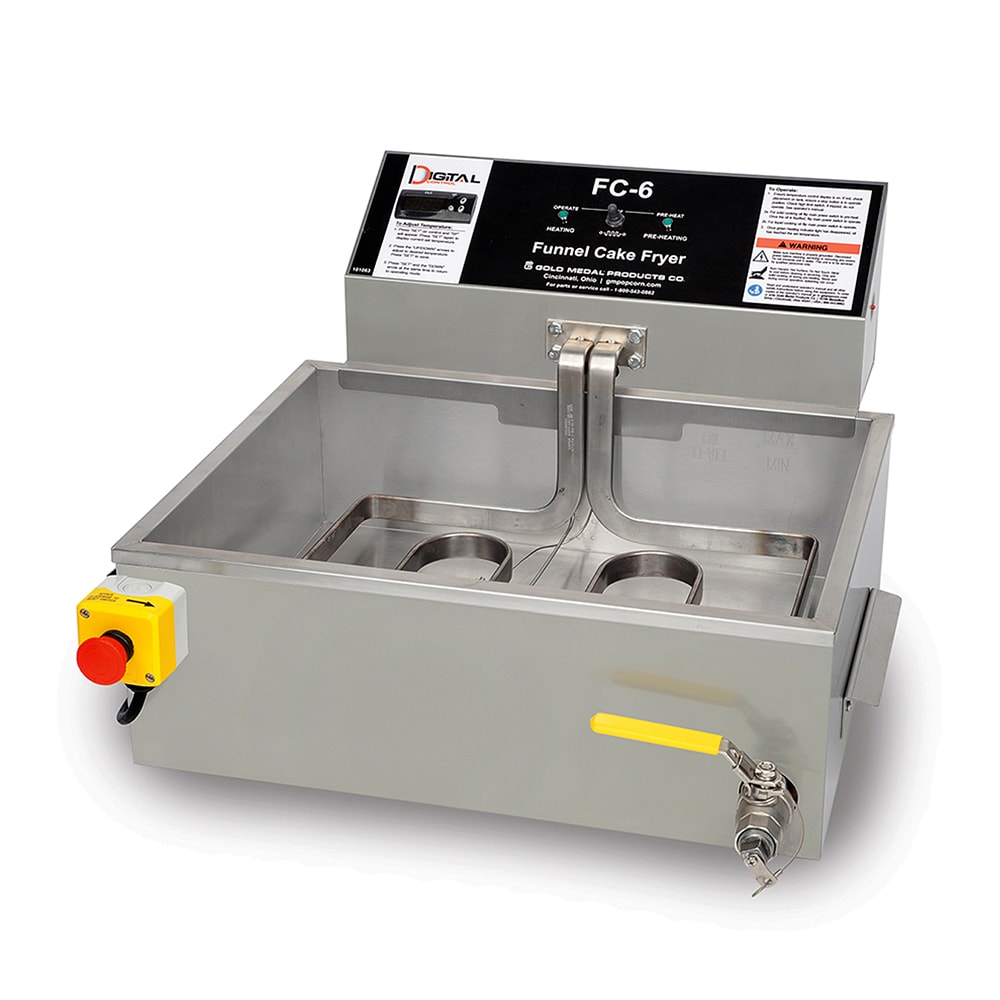 231-8090 22 1/2" Electric Funnel Cake Fryer w/ (4) Cake Capacity, 230v/1ph
