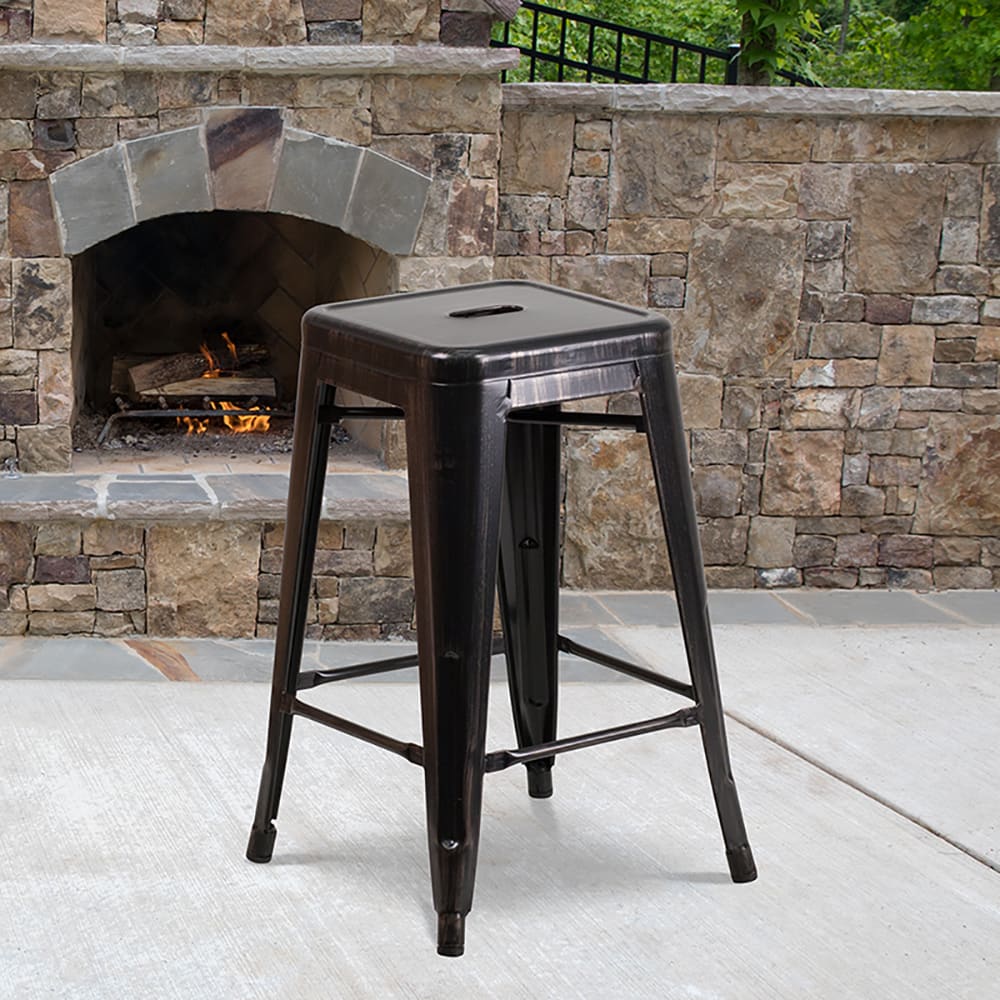 Flash Furniture CH 31320 24 BQ GG Counter Height Backless Stool w