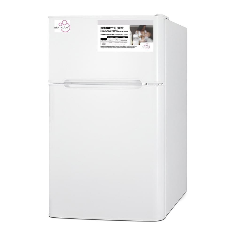 Summit CP34WMC 3.2 cu ft MOMCUBE™ Breast Milk Refrigerator/Freezer w/ Solid Doors - White, 115v