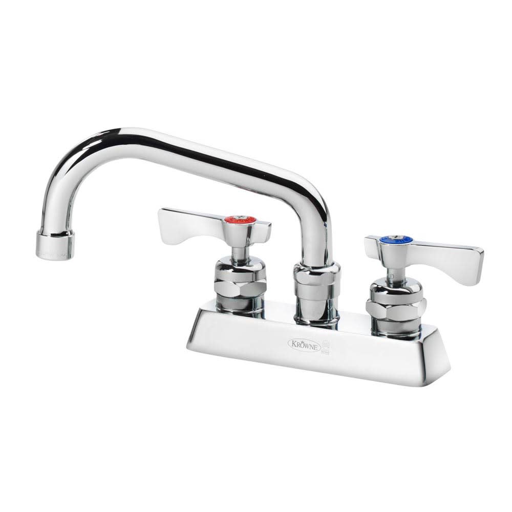 381-15306LLH4 Deck Mount Faucet w/ 6" Swing Spout & Lever Handles - 4" Centers, 1.0...