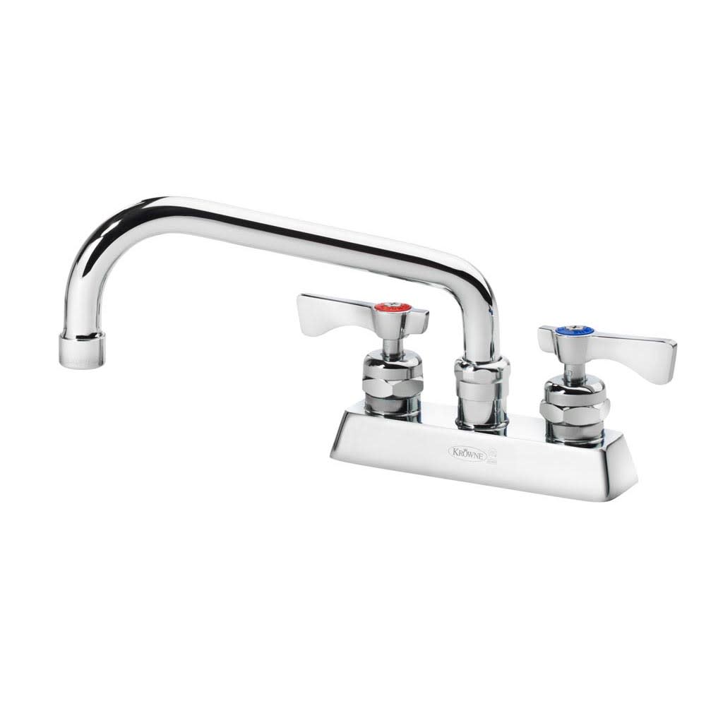 381-15308LLE2 Deck Mount Faucet w/ 8" Swing Spout & Lever Handles - 4" Centers, 0.5...