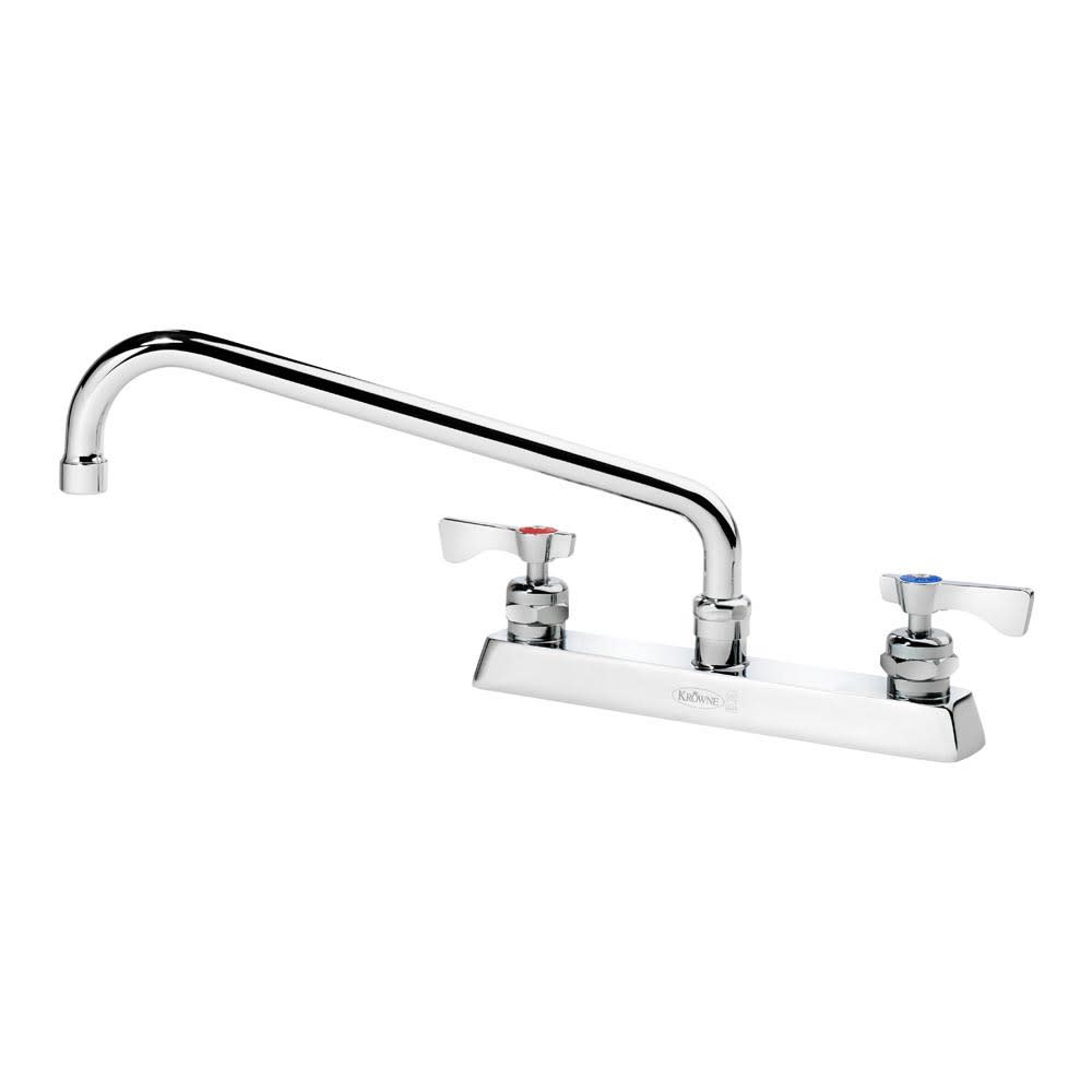 381-15512LLF1 Deck Mount Faucet w/ 12" Swing Spout & Lever Handles - 8" Centers, 0....
