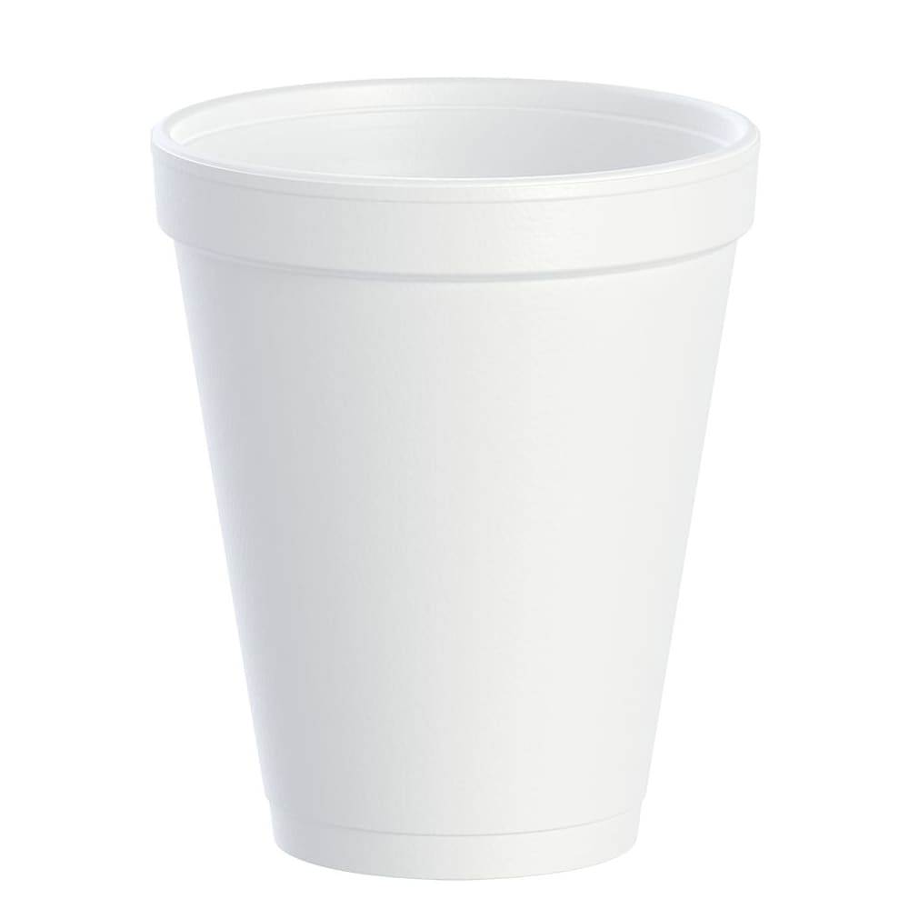 Dart 10J10 J Cup® 10 oz Insulated Foam Cup - Polystyrene, White
