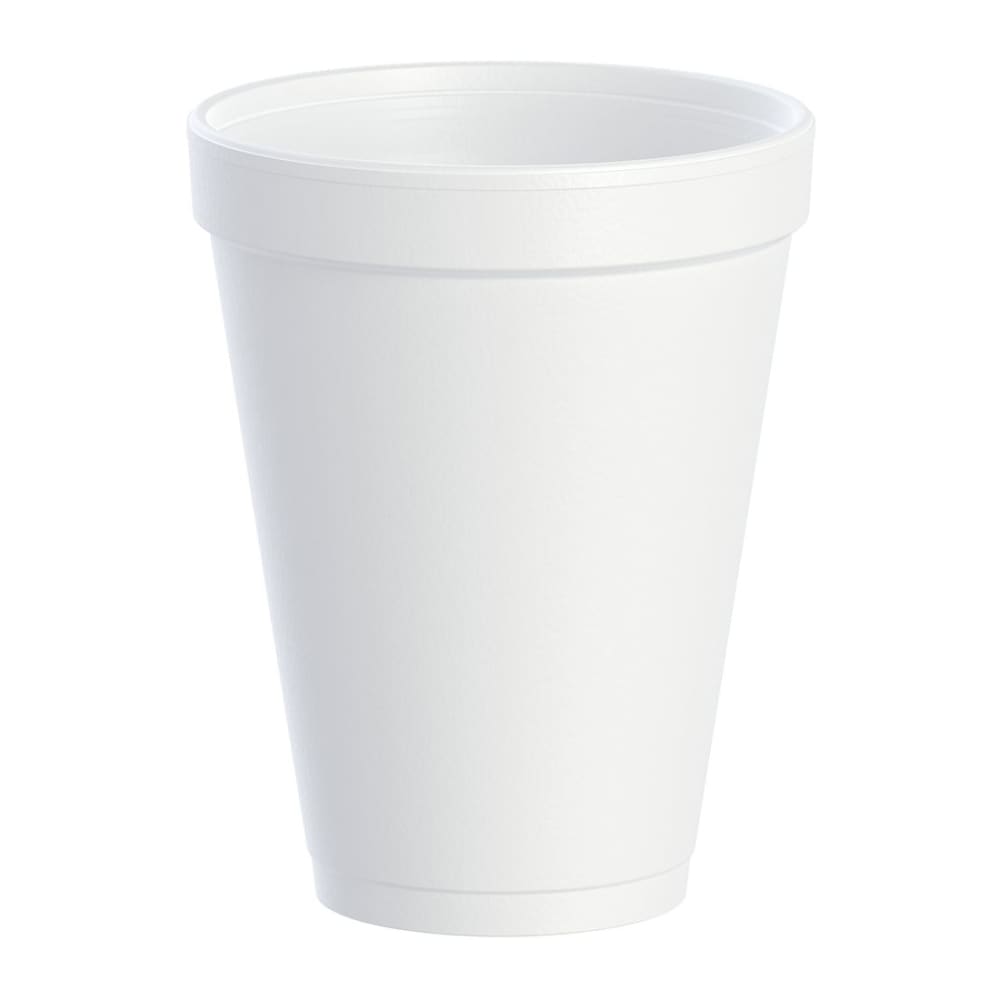 Dart 12J12 J Cup® 12 oz Insulated Foam Cup - Polystyrene, White