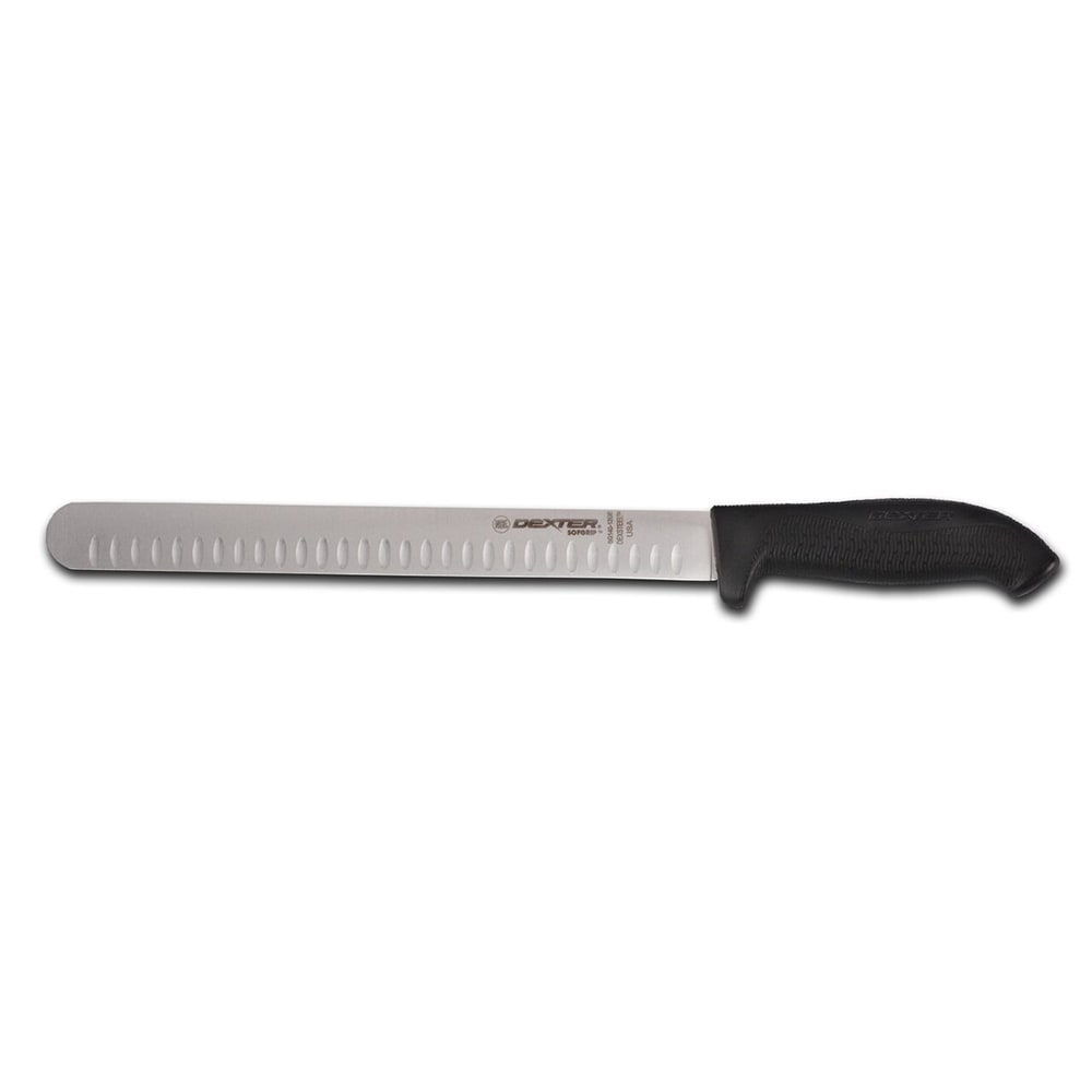 Dexter Russell SG140-12GEB-PCP 12" Slicer w/ Soft Black Rubber Handle, Carbon Steel