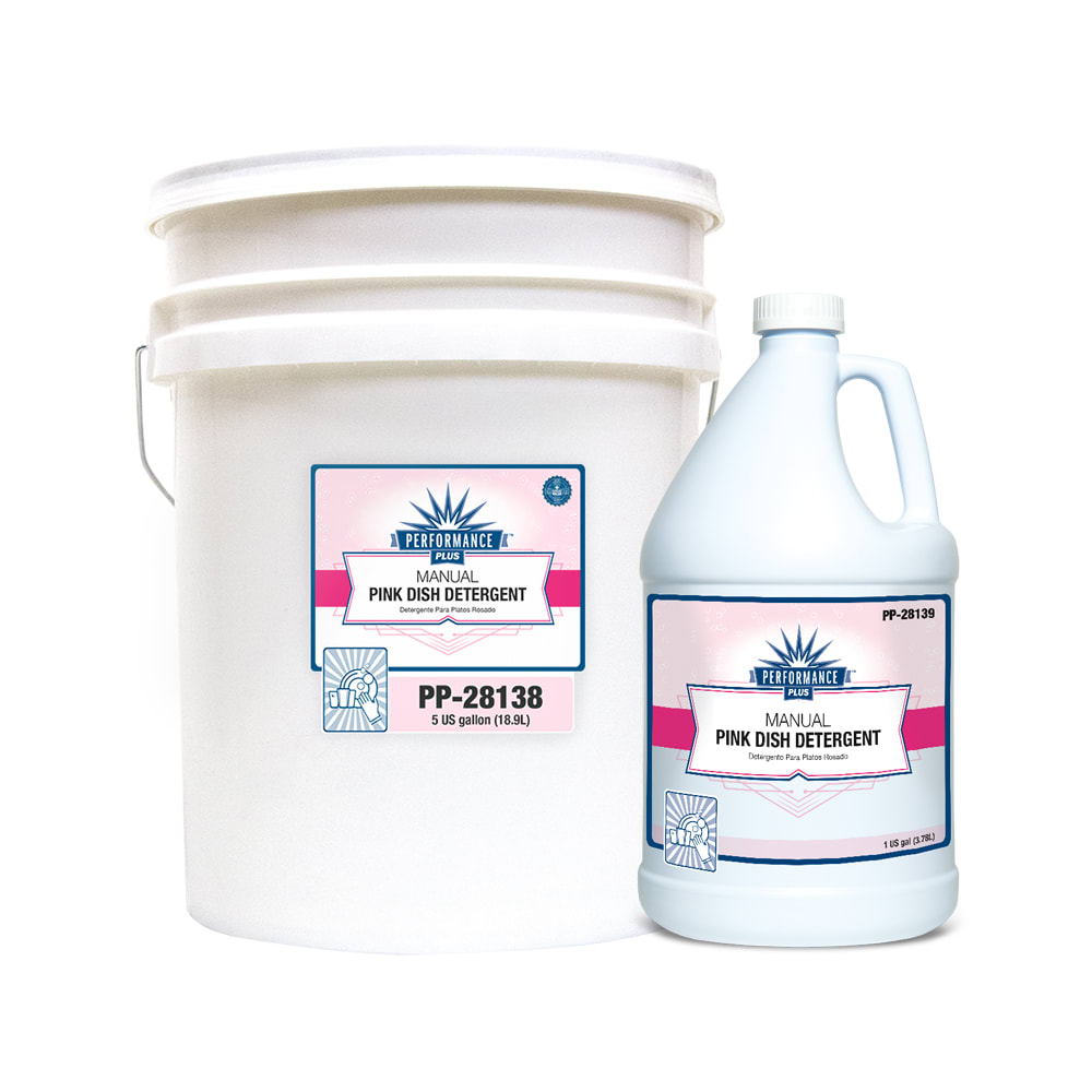 538-PP28139 1 gal Pink Liquid Manual Dish Detergent