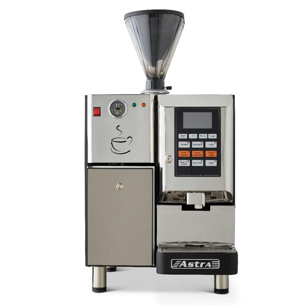 Astra SM222-1 Automatic Self Serve Espresso Machine w/ (2) Hoppers & 4 1/5 liter Boiler - 110v