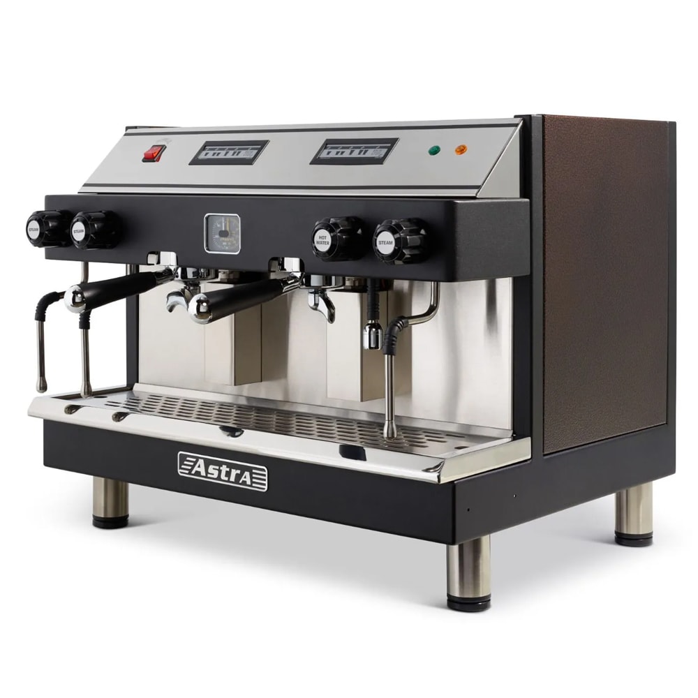 Astra M2-012 Automatic Espresso Machine w/ (2) Groups, (2) Steam Valves, & (2) Hot Water Valves - 220v/1ph