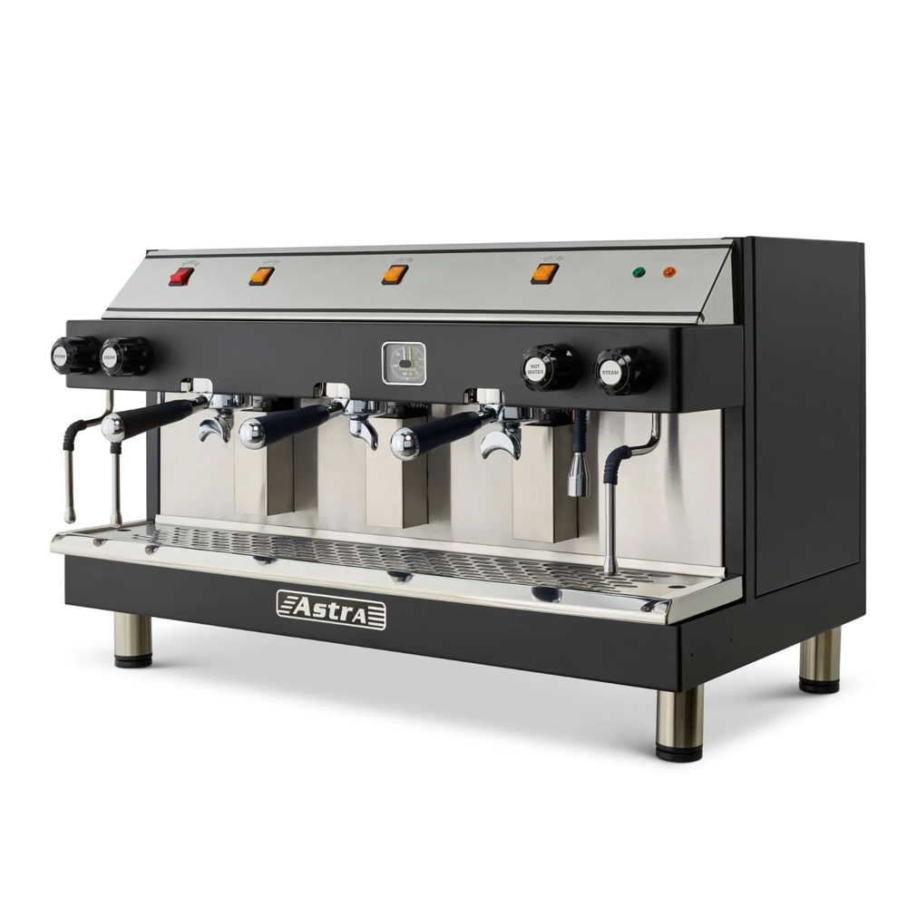 Astra M3S 018 Semi Automatic Espresso Machine w/ (3) Groups, (3) Steam Valves, & (1) Hot Water Valve - 220v/1ph