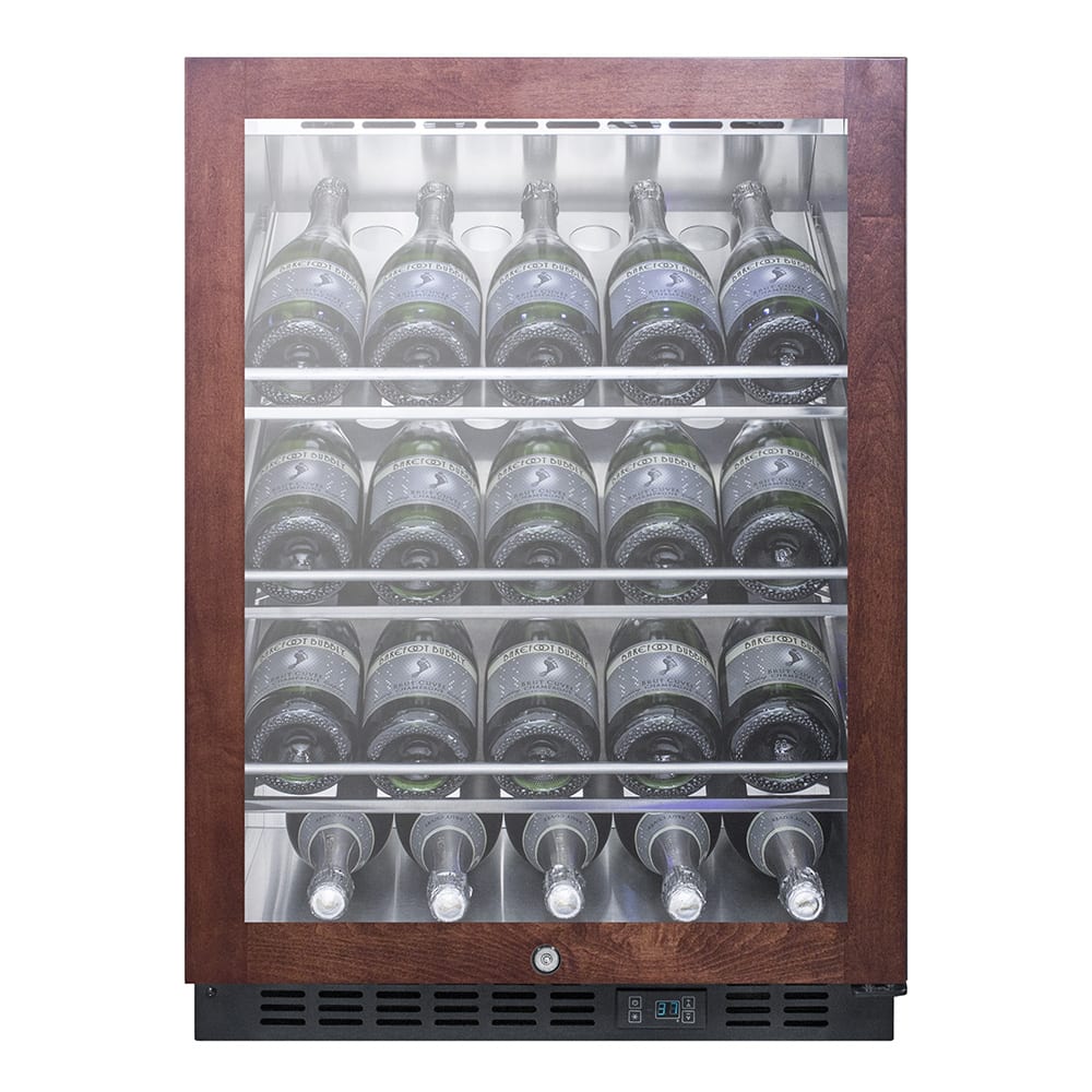 162-SCR610BLCHPNR 24" One Section Wine Cooler w/ (1) Zone - 20 Bottle Capacity, 115v