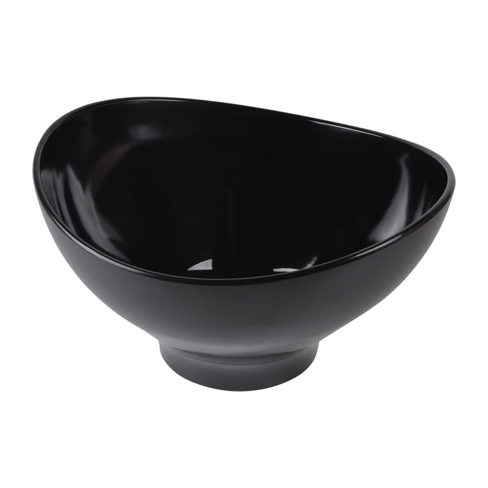 701-M138OVB 3 1/4 qt Oval Melamine Serving Bowl, Black