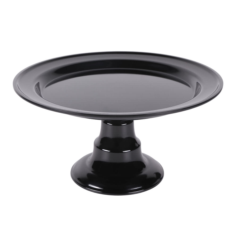 701-M16RPKTB 16" Round Plate Stand - 8 1/2"H, Melamine, Black