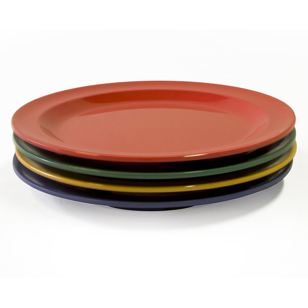 Elite Global Solutions B612R-MIX 6 1/2" Melamine Dessert Plate, Assorted Colors