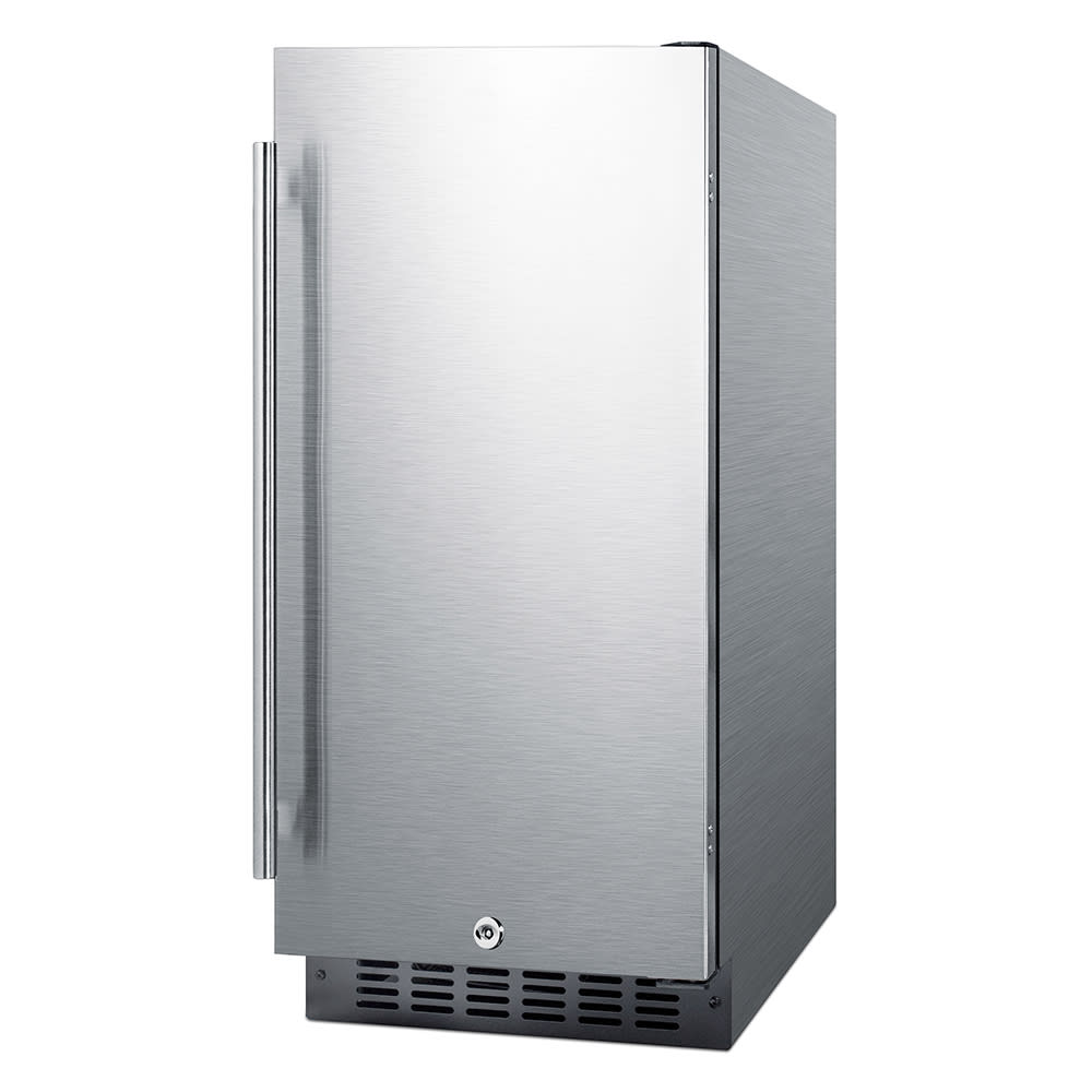162-ALR15BCSS 14 3/4"W Undercounter Refrigerator w/ (1) Section & (1) Solid Door - Stain...