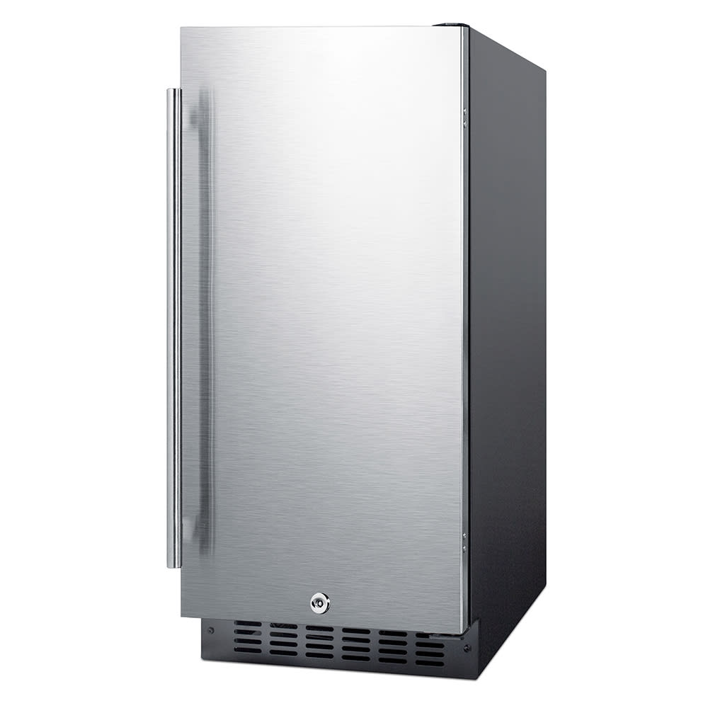 162-ALR15BSS 14 3/4"W Undercounter Refrigerator w/ (1) Section & (1) Solid Door - Stainl...