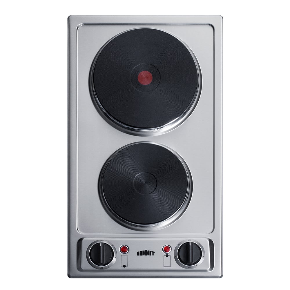 162-CSD2B230 11 1/4"W Electric Radiant Stove w/ 2 Burners - Stainless Steel, 230v/1ph