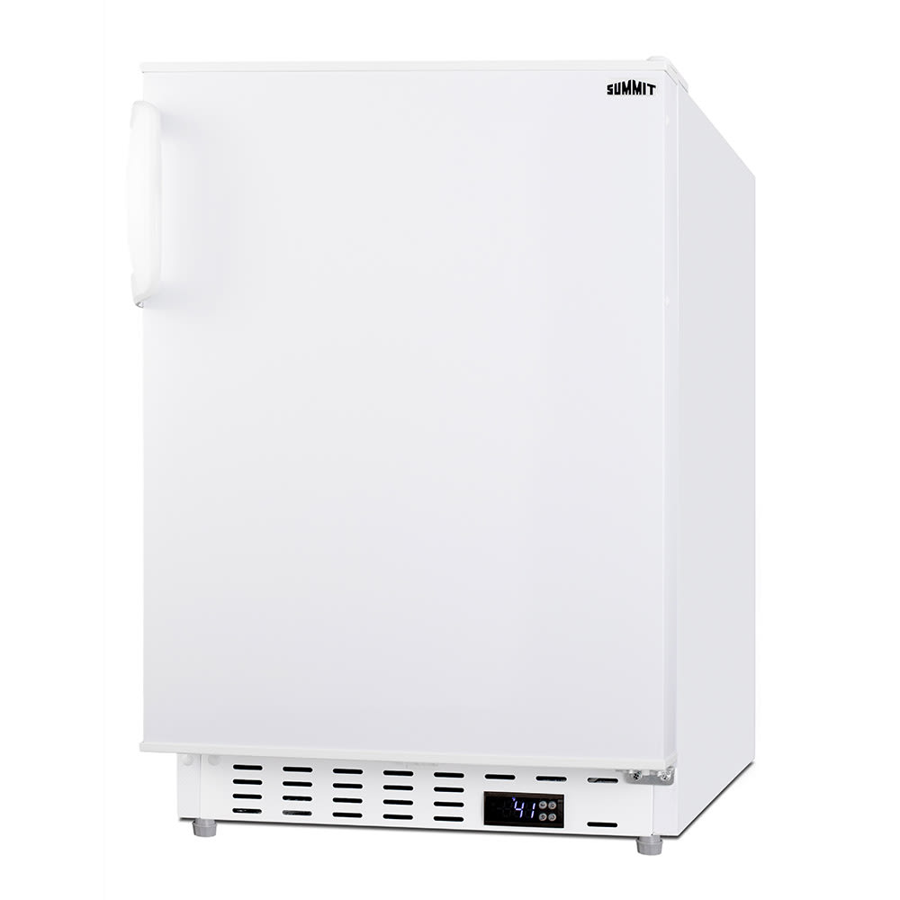 Summit ALR46W 19 3/4"W Undercounter Refrigerator w/ (1) Section & (1) Solid Door - White, 115v